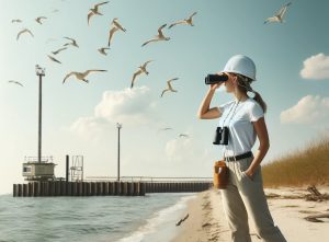 Piping Plover Monitor for Beach Construction